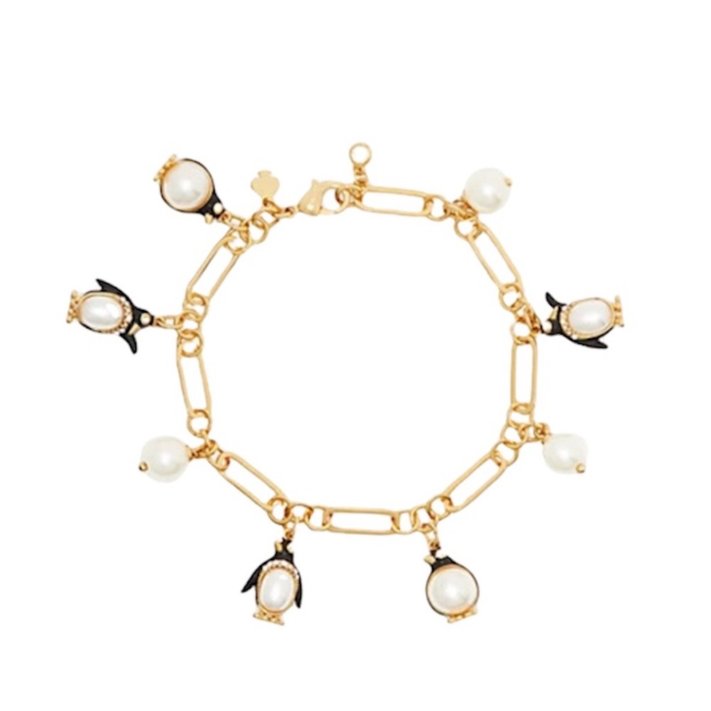 ♠️kate spade Arctic Friends Penguin Charm Bracelet, NWT